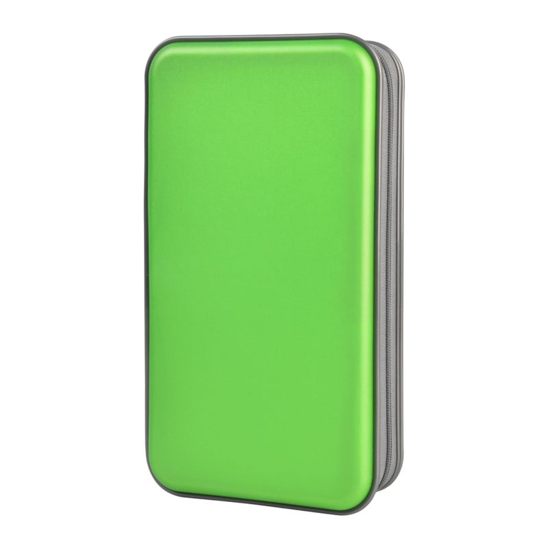 alavisxf xx CD Case, 96 Capacity Hard Plastic CD Holder Protective DVD Disc Storage Case Holder Portable Zipper CD DVD Organizer Storage Wallet for Car Home Travel (96 Capacity, Green) - Image 1